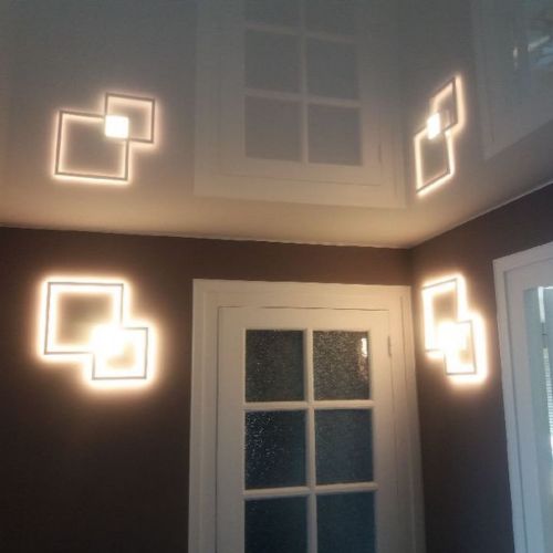 concepts lumineux - applique et plafond laqué effet miroir