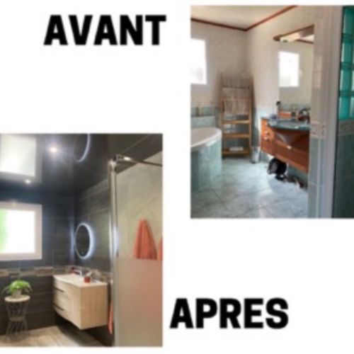 salle de bains - avant/après - Saint Brévin