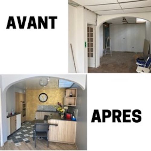 avant / après - plafond chauffant - La Plaine Sur Mer