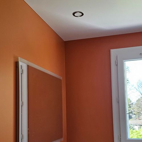 Toiles unies - salle de bains - avec adaptation de spots led étanches