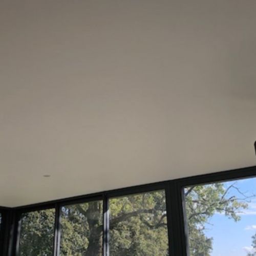toiles unies - extension - plafond tendu blanc mat