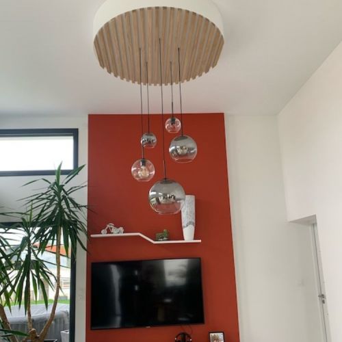 Plafond acoustique - salon - les sorinières