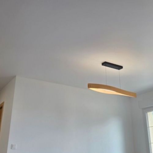 Plafond tendu blanc mat - séjour - treillières