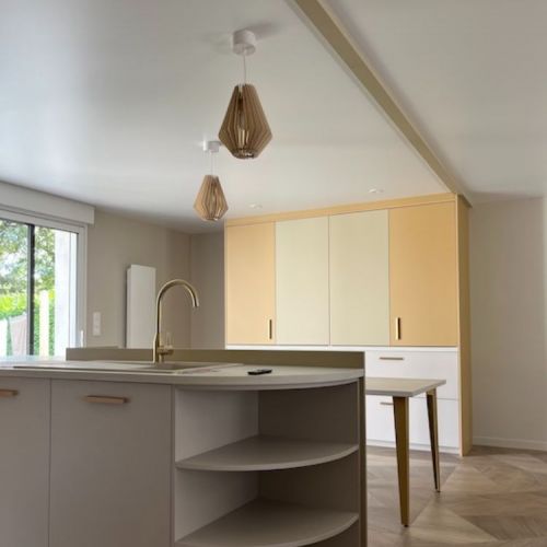 Plafond tendu blanc mat - cuisine - la bernerie